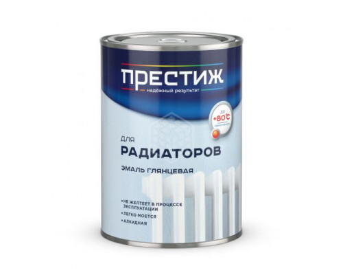 Эмаль для радиаторов алкидная 1,9кг белая глянцевая (6) Престиж
