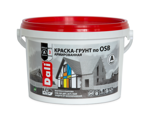 Краска-грунт по OSB армированная 3кг А DALI (1) Рогнеда