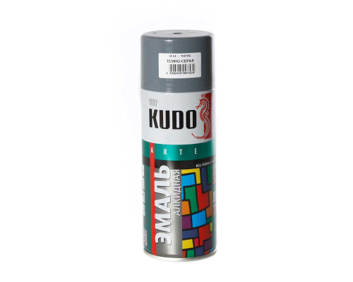 Краска-спрей темно-серая 520мл KUDO (12) Эльф Филлинг