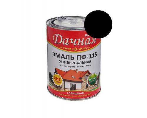 Эмаль ПФ-115 черная 6кг Расцвет Дачная (2) Эмпилс