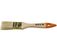 DEXX  38 мм, 1,5" натуральная щетина, деревянная ручка, флейцевая, Плоская кисть (0100-038)