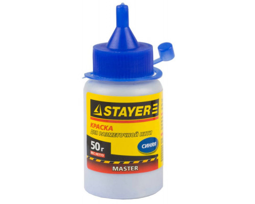 STAYER  50 гр, Синяя краска для малярных разметочных шнуров, MASTER (0640-1)