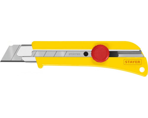 STAYER  SK-25, сегмент. лезвия 25 мм, Нож с винтовым фиксатором (09173)