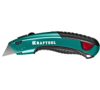KRAFTOOL  с автостопом 2 лезвия, Универсальный нож (09241)