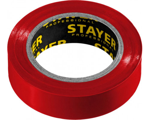 STAYER  Protect-10 15 мм х 10 м красная не поддерживает горение, Изоляционная лента ПВХ, PROFESSIONAL (12291-R)