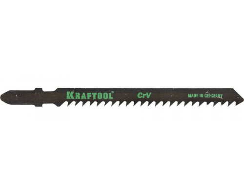 KRAFTOOL  T144D, EU-хвост., по дереву, быстрый рез, шаг 4мм, 75мм, 2шт., Полотна для лобзика (159521-4)