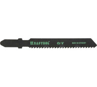 KRAFTOOL  T119B, EU-хвост., по дереву, чистый рез, шаг 2мм, 55мм, 2шт., Полотна для лобзика (159535-2)