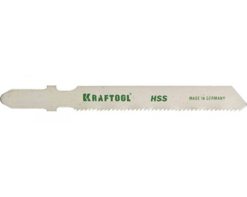 KRAFTOOL  T118A, EU-хвост., по металлу HSS, шаг 1.2мм,  50мм, 5шт., Полотна для лобзика (159551-1.2-S5)