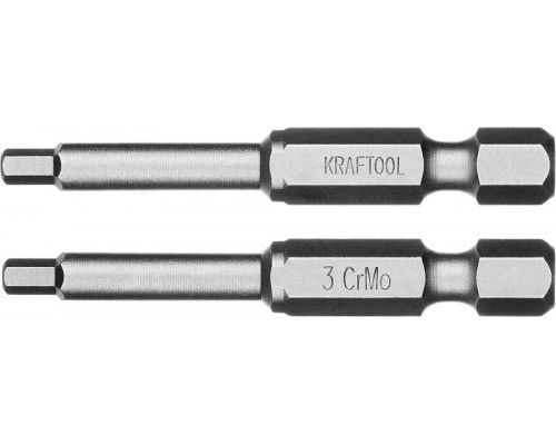 KRAFTOOL  X-Drive HEX 3, 50 мм, 2 шт, Торсионные биты (26127-3-50-2)