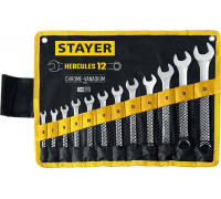 STAYER  HERCULES, 12 шт, 6 - 22 мм, Набор комбинированных гаечных ключей (27081-H12)