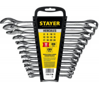 STAYER  HERCULES, 12 шт, 8 - 24 мм, Набор комбинированных гаечных ключей (27085-H12)