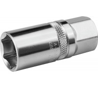 KRAFTOOL  1/2", 21 мм, Свечная торцовая головка с резиновой вставкой (27812-21)