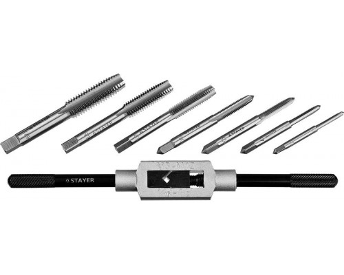 STAYER  MaxCut 8 предметов, инструментальная сталь, Набор метчиков (28016-H8)