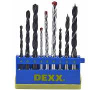 DEXX  дерево 4-6-8 мм, металл 4-6-8 мм, бетон 4-6-8 мм, Набор комбинированных сверл  (2970-H9)