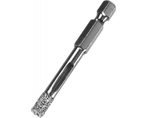 ЗУБР  АВК d 6 мм (HEX 1/4", 15 мм кромка), Вакуумное алмазное трубчатое сверло, Профессионал (29865-06)