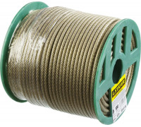 STAYER  5 мм, L=100м., стальной трос в полимерной оболочке (30410-50)