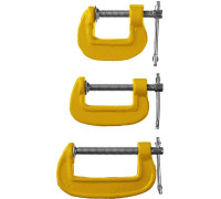 STAYER  SG-3 25-50-75 мм, 3 шт, Набор чугунных струбцин G,  (3212-H3)