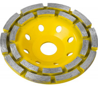 STAYER  Double d 125 мм, Двухрядная алмазная шлифовальная чашка (33381-125)