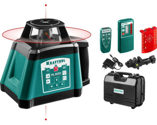 KRAFTOOL  RL600 600 м, Ротационный лазерный нивелир (34600)