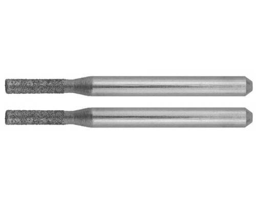 ЗУБР  2 шт, 2.33 x 10.0 x 3.2 x 38 мм, Набор алмазных мини-шарошек (35921)
