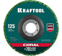 KRAFTOOL 125 х 22.2 мм, Круг полимерно-шлифовальный синтетический абразивный (36599-125)