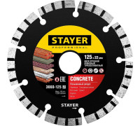 STAYER  UNIVERSAL 125 мм (22.2 мм, 7х1.9 мм), Алмазный диск, Professional (3660-125)