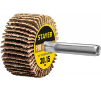 STAYER  d 30 x 15 мм, P80, на шпильке d 6 мм, Круг шлифовальный лепестковый (36606-080)