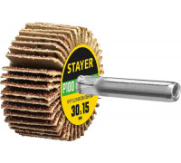 STAYER  d 30 x 15 мм, P100, на шпильке d 6 мм, Круг шлифовальный лепестковый (36606-100)