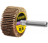 STAYER  d 30 x 15 мм, P120, на шпильке d 6 мм, Круг шлифовальный лепестковый (36606-120)