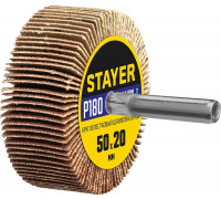STAYER  d 50 x 20 мм, P180, на шпильке d 6 мм, Круг шлифовальный лепестковый (36607-180)