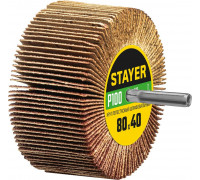STAYER  d 80 x 40 мм, P100, на шпильке d 6 мм, Круг шлифовальный лепестковый (36609-100)