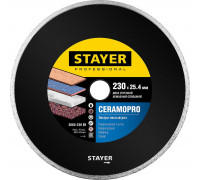 STAYER  CERAMO-25 d 230 мм (25.4 мм, 5х2.4 мм), Алмазный диск, Professional (3665-230)