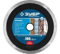 ЗУБР  КЕРАМО-22 d 180 мм (22.2 мм, 7х2.2 мм), Алмазный диск, Профессионал (36654-180)