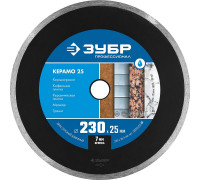 ЗУБР  КЕРАМО-25 d 230 мм (25.4 мм, 7х2.4 мм), Алмазный диск, Профессионал (36655-230)