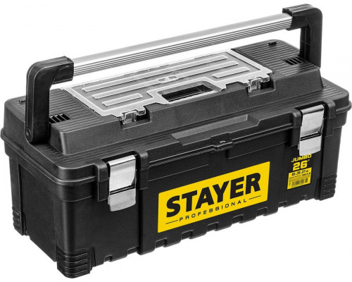STAYER  JUMBO-26, 656 x 285 x 270 мм, (26"), Пластиковый ящик для инструментов, Professional (38003-26)