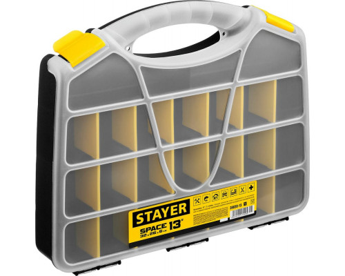 STAYER  SPACE-13, 320 х 260 х 50 мм, (12.5"), Пластиковый ящик для инструментов (38038-13)