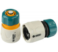 RACO  Original 1/2" + 1/2" с автостопом, быстросъёмный соединитель, для шланга, Набор (4250-55265B)