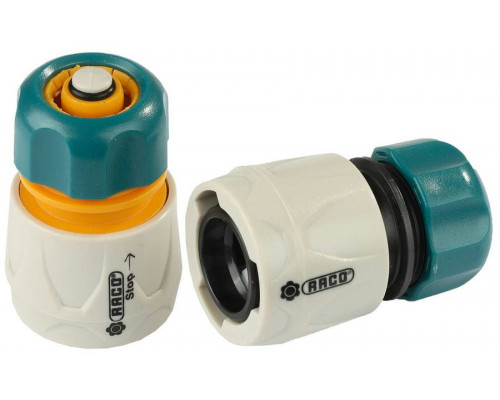 RACO  Original 1/2" + 1/2" с автостопом, быстросъёмный соединитель, для шланга, Набор (4250-55265B)