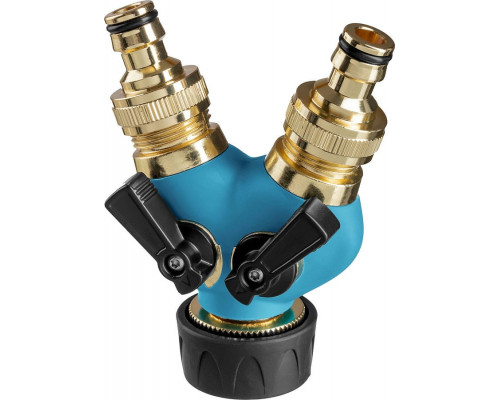 GRINDA  Expert 3/4"-1", двухканальный, с внутренней резьбой, из латуни, Поливочный распределитель (426112)