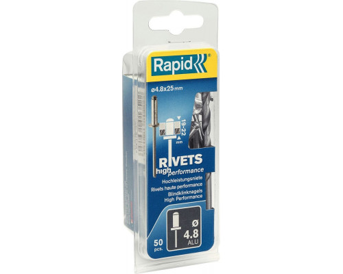 RAPID  4.8х25 мм, 50 шт, Алюминиевая заклепка (5000392)