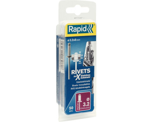 RAPID  3.2х8 мм, 50 шт, Нержавеющая заклепка (5000393)