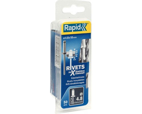 RAPID  4.8х18 мм, 50 шт, Нержавеющая заклепка (5000397)