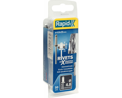 RAPID  4.8х25 мм, 50 шт, Нержавеющая заклепка (5000398)