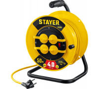 STAYER  М-325 ПВС 3х2.5 50м 4000Вт IP44, Силовой удлинитель на катушке (55064-50)
