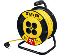 STAYER  S-225 ПВС 2х2.5 50м 3750Вт,  Силовой удлинитель на катушке (55070-50)