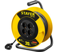 STAYER  MS-315 ПВС 3х1.5 20м 3500Вт,  Силовой удлинитель на катушке (55078-20)