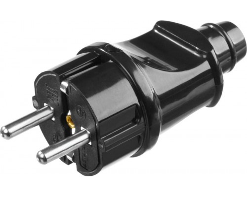 STAYER  черная 16А/220В 1300Вт  Вилка прямаяMAXElectro (55160-B)