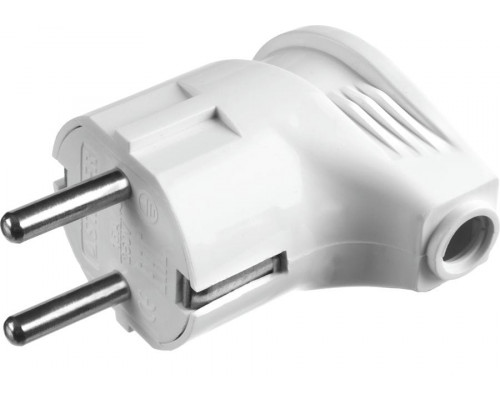 STAYER  белая 16А/220В 1300Вт  Вилка угловаяMAXElectro (55161-W)