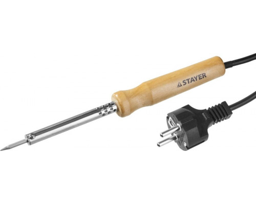 STAYER  MAXTerm 40Вт конус, Электропаяльник с деревянной рукояткой (55310-40)