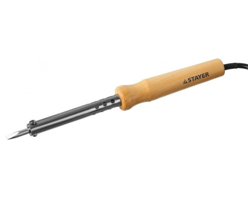 STAYER  MAXTerm 60 Вт клин, Электропаяльник с деревянной рукояткой (55310-60)